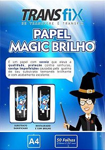 Papel Magic Brilho 90g Transfix A4 - Pack 50 Folhas (LINHA TRANSFER ESPECIAL)