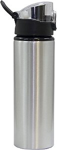 Squeeze Prata 750ml em Alumínio "Big Mouth" Com Tampa Bico Para Sublimação (ShopVirtua3000®) (2986) - 01 Unidade