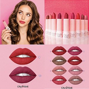 City Girls - Batom Matte  CGN010 - Kit C/ 10 Unidades