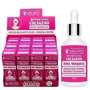 Capim Limão - Sérum Facial Rosa Mosqueta + Colágeno  - Display com 12 unidades