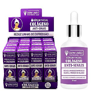 Capim Limão - Sérum Facial Colágeno Anti Sinais CP21 - 12 Unid ( VAl 09/24 )