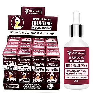 Capim Limao - Sérum Facial Colágeno Ácido Hialurônico CP18 - Display com 12 unidades