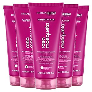 Dermachem - Sabonete Facial Rosa Mosqueta Íons (06183) - 6 Unid
