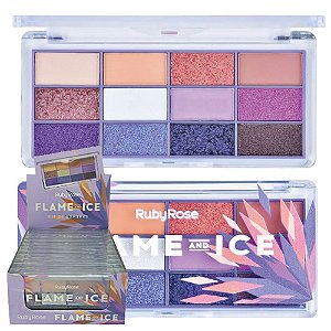 Ruby Rose Paleta de Sombras Flame And Ice HB1061 - Display C/ 12 Unid