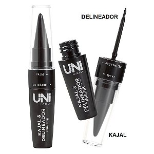 UNI MAKEUP - KAJAL E DELINEADOR PERFECT EYES PROVA DAGUA