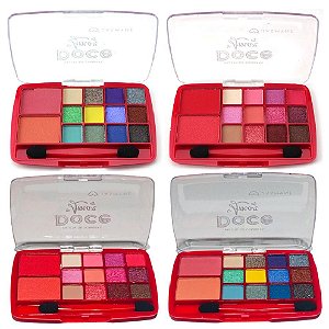 Jasmyne - Paleta Sombras e Blush Doce Amor JS0802 - 12 Unid A e B