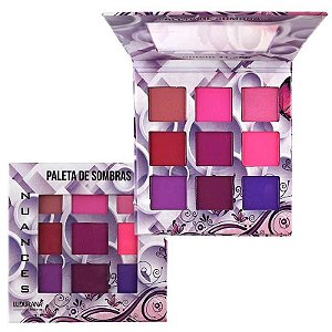 Ludurana - Paleta de Sombras Nuance Lilás B00005 - 12 Unid ( Promoção Limitada )