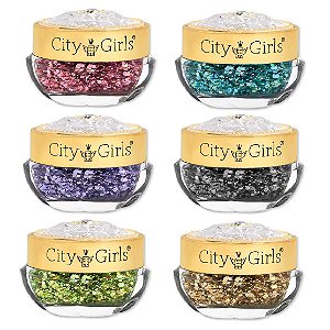 City Girl - Gel Glitter Flocado de Luxo CG236 - 24 Unid