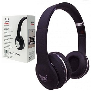 Importados - Fone De Ouvido Bluetooth Sem Fio Preto - Headphone