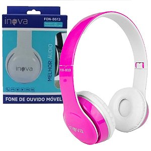 Fone de Ouvido Rosa Headphone FON-8613