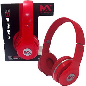 Max Midia - Fone de Ouvido HEADSET VERMELHO MAX-F010