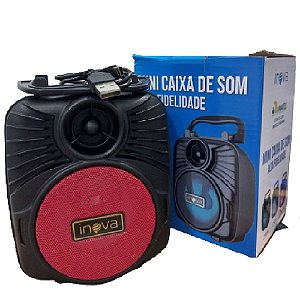 Inova - Mini Caixa de Som  VERMELHO RAD-8601