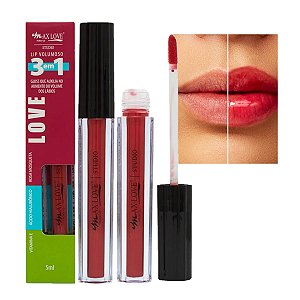 Max Love - Lip Gloss Volumoso 3 em 1 Cor 304
