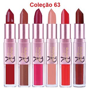 Ruby Rose - Batom Duo Matte 2 em 1  HB8606 (63) - 06 Unidades