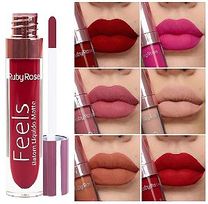 Ruby Rose - Batom Matte  Feels HB8226 - 04 - 06 Unid