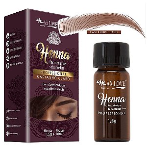 Max Love - Henna Sobrancelhas Profissional - Castanho Claro