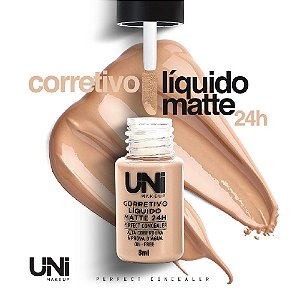 Corretivo Liquido Prova Dagua 24 Horas Uni Makeup - 04 Unid