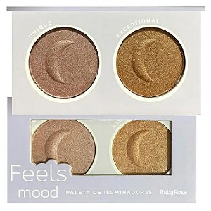 Ruby Rose Paleta Iluminador Dark Feels Mood HB7525D - 12 Und