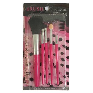 Kit de Pinceis Brush Classic B897 - Rosa Pink