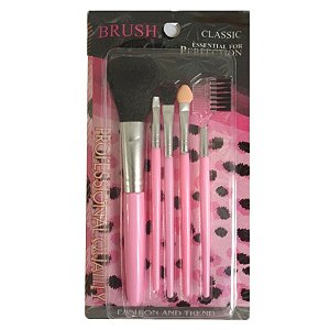 Kit de Pinceis Brush Classic B897 - Rosa Claro