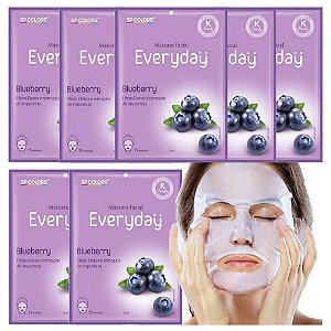 SpColors - Máscara Facial Blueberry Purificante Kit C/10 Und