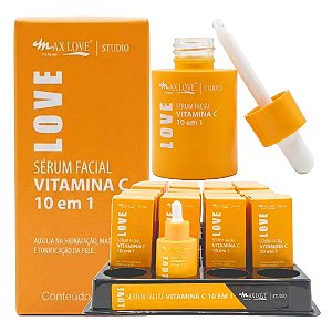 Max Love - Serum Facial Vitamina C 10 em 1 - 24 Und (Validade: 06/2028)