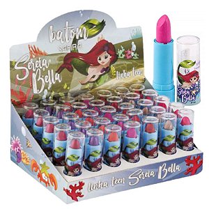 Safira - Batom Teen Stick Cremoso Linha Sereia Box c/35 UND