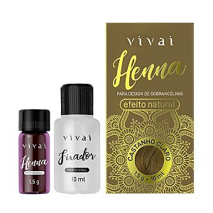 Vivai - Henna Para Sobrancelhas Castanho Claro  - 06 Unid