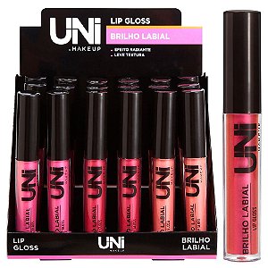Uni Makeup - Lip Gloss Brilho Labial UNLG48DS - Box c/24 Und
