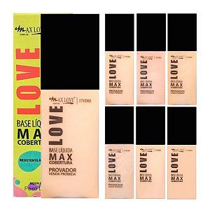 Max Love - Base Max Cobertura Resistente a Agua Tons Claros 500 a 505 - 06 Unid
