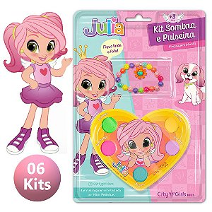 City Girl - Kit Maquiagem Infantil Sombras/Pulseira - CGK029 - 06 Kit