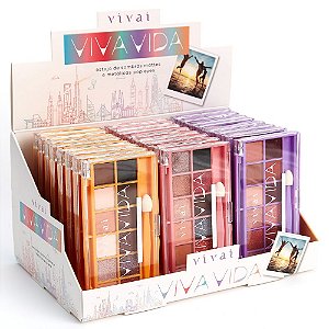 Vivai - Estojo de Sombras matte e Matálicas 4051 - Box c/24
