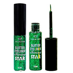 Jasmyne Delineador C/Glitter Star JS02012 cor Verde