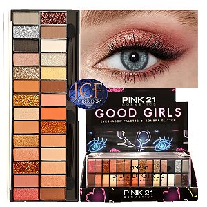 PINK21 -  Paleta de Sombras GOOD GIRLS CS2439B - 12 und