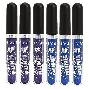 VIvai - Batom Liquido Punk ( Preto, Azul e Roxo ) 3107 - Kit C/3 und ( VAL:10/25 )
