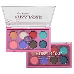 Miss Rose - Paleta De Sombras 8 Cores MS018A