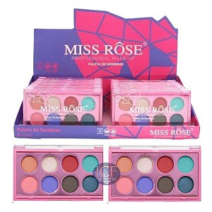 Miss Rose - Paleta De Sombras 8 Cores MS018A - 16 und