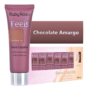 Ruby Rose - Base Aveludada Feels Chocolate Amargo 40 - 6 Und