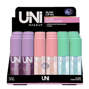 Uni Makeup - Lip Oil Gloss Hidratante LO207D - 24 Unid