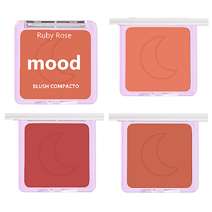 Ruby Rose - Blush Compacto Mood HB582 - Kit C/4 Und