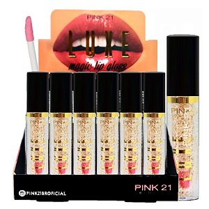 Pink 21 - Lip Gloss Hidratante Magico Luxe CS3600 - 24 Unid