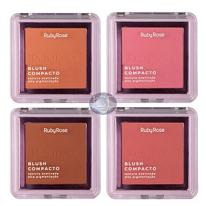 Ruby Rose - Blush Compacto Alta Pigmentação HB861 - 04 Unid