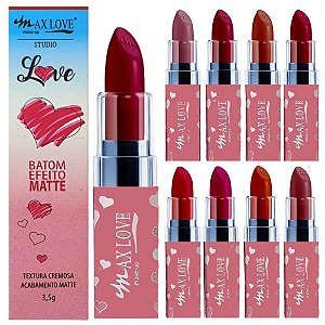 Max Love - Batom Matte Hidratante Lip Love - 8 und