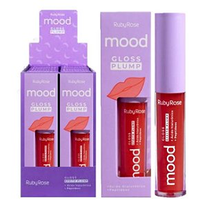 Ruby Rose - Lip Gloss Plump Mood HB573 - 12 Unid