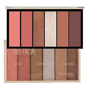 Febella - Trio Blush, Iluminador e Contorno MU50011