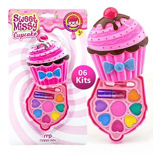 Maria Pink - Kit Maquiagem Infantil Cupcake MP10022 - 06 Uni