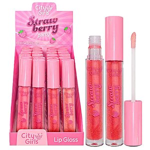 City Girl - Lip Gloss Strawberry CG303 - Kit C/24 und