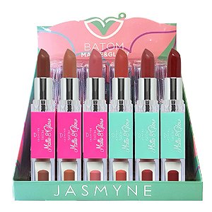 Jasmyne - Batom Matte & Glow JS1706A - Kit C/24 und