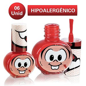 Turma da Mônica - Esmalte Infantil Hipoalergenico Red 6 und