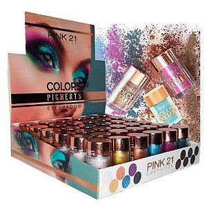 Pink 21 - Sombra Pigmento em Pó CS2867 - 36 unid